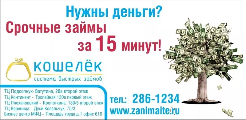 Деньги за 15 минут !