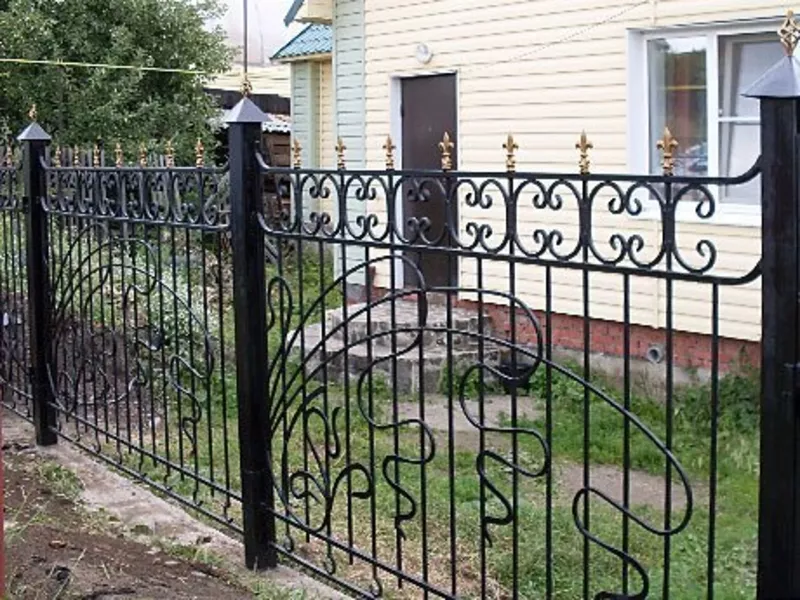 Кованые ворота,  заборы,  перила,  оградки - изготовление в Новосибирске. 7