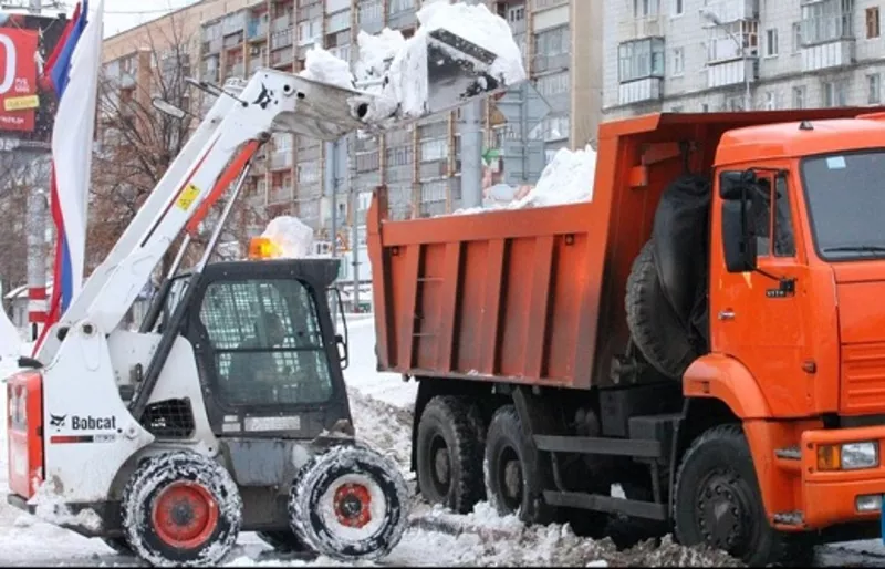 Механизированная уборка и вывоз снега. Новосибирск. Услуги минипогрузч